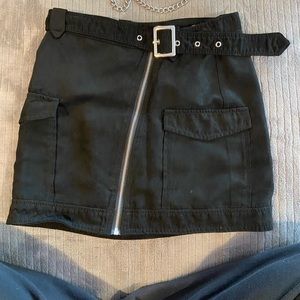 Black mini skirt